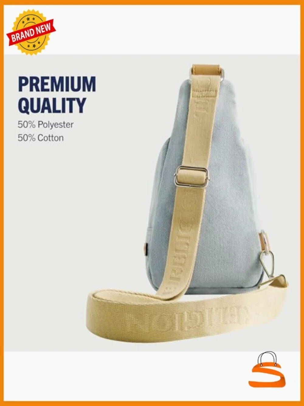 Sling Bag Small Travel Backpack Adjustable Crossbody Strap